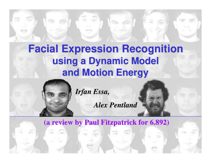 facial expression recognition facial expression