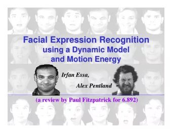 Facial Expression Recognition  Facial Expression Recognition  using a Dynamic Model  using a