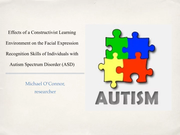 michael o connor researcher facial expression recognition