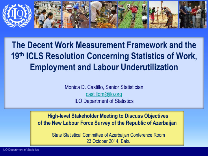 19 th icls resolution concerning statistics of work