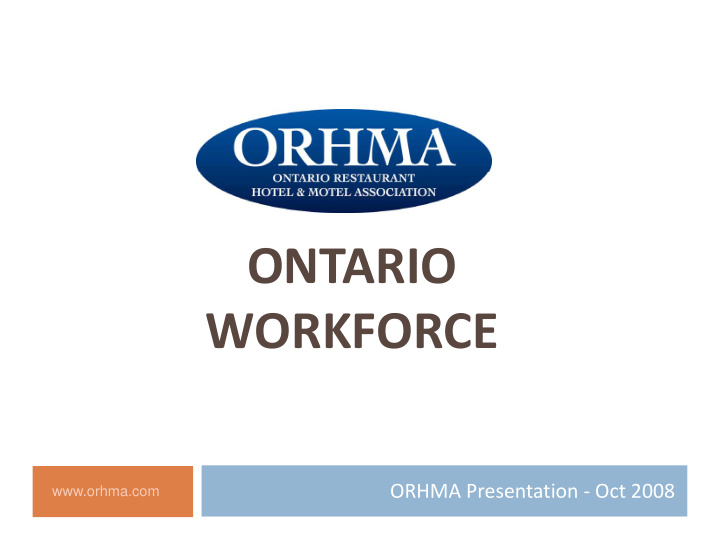 ontario workforce o o c