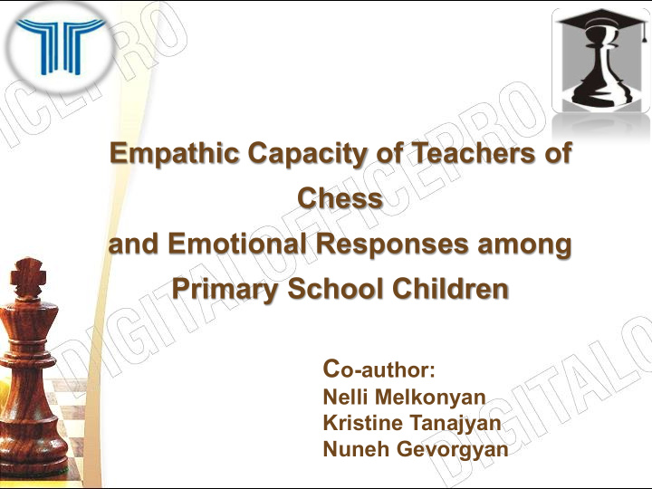 empathic capacity of teachers of chess and emotional