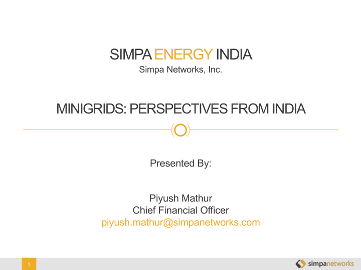 simpa energy india