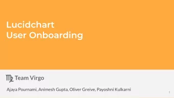 Lucidchart  User Onboarding  Team Virgo  Ajaya Pournami, Animesh Gupta, Oliver Greive, Payoshni