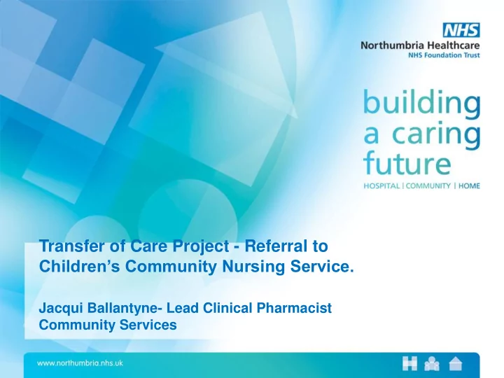 jacqui ballantyne lead clinical pharmacist community