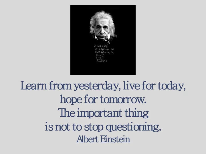 hope for tomorrow