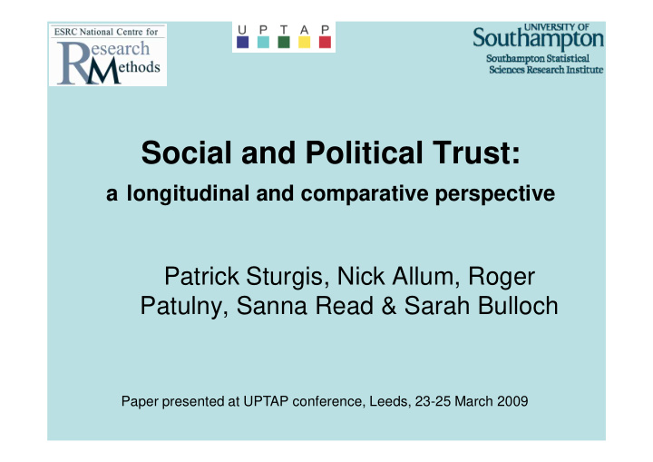social and political trust