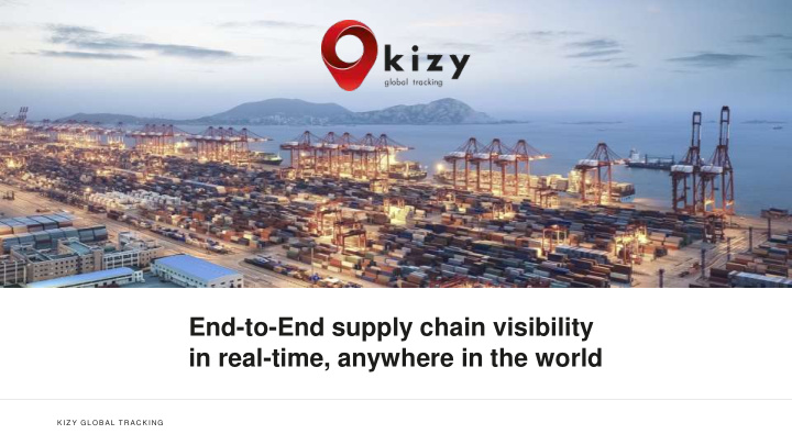 end to end supply chain visibility