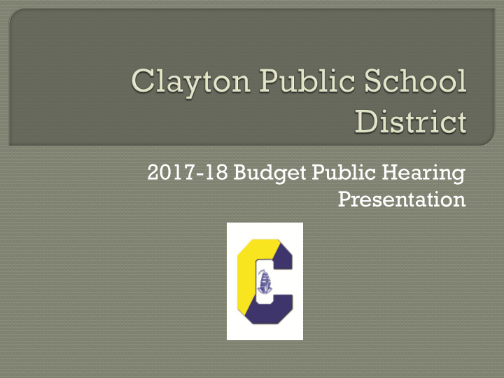 2017 18 budget public hearing