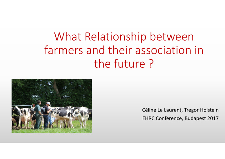 what relationship between farmers and their association