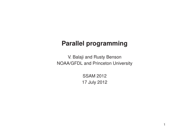 parallel programming