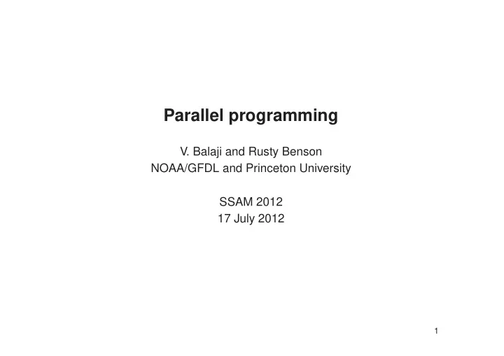 parallel programming