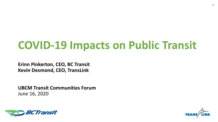 covid 19 impacts on public transit