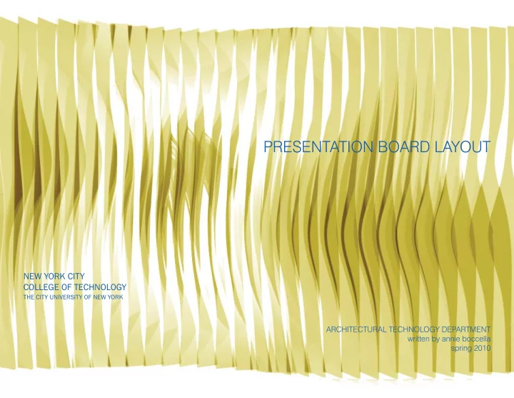 presentation board layout