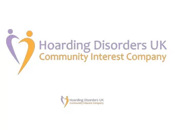 Disorder?  Definition: When a person is unable to use the rooms in their home for their  intended