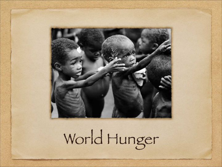 world hunger 842 million people in the world are