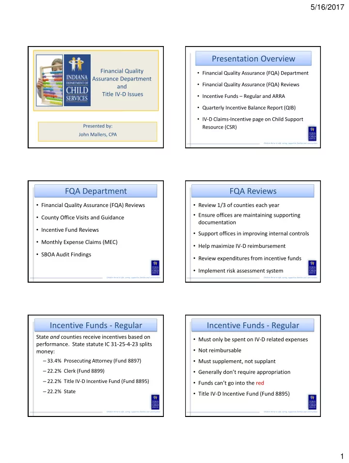 presentation overview