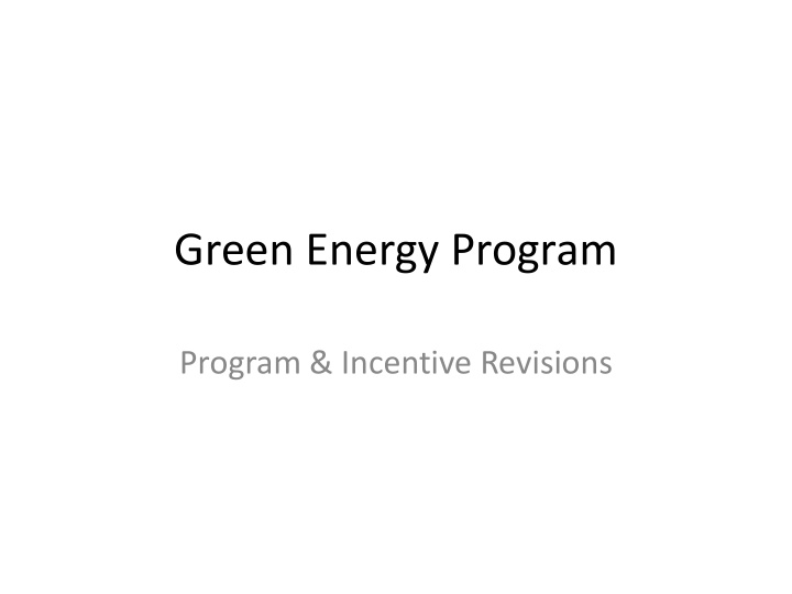 green energy program