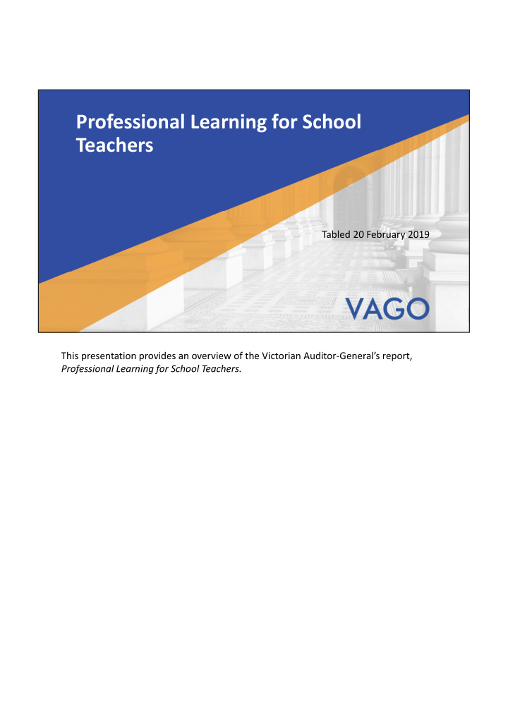 professional learning for school teachers