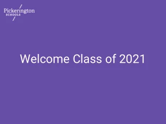 Welcome Class of 2021  Topics Covered    Graduation Requirements    Minimum Core Curriculum