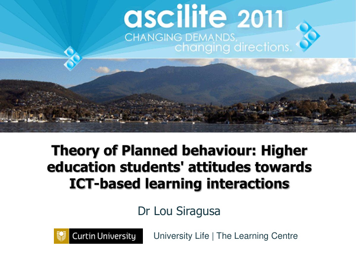 theory of planned behaviour higher education students