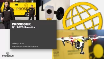 PR  PROSEGU  OSEGUR  Q1 202  Q1 2020  0 Resu  esults  lts  26 Mayo 2020  Investors Relations