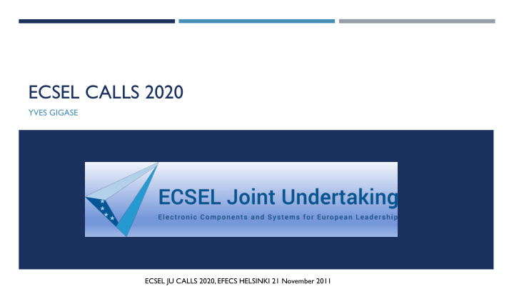 ecsel calls 2020