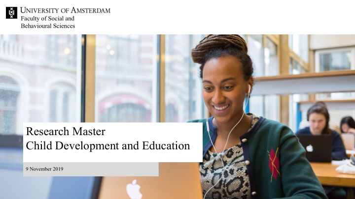 research master child development and education