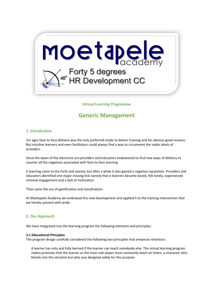 generic management