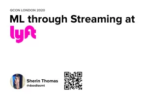 ML through Streaming at  Sherin Thomas  @doodlesmt  Stopping a  Phishing Attack  Hello Alex, Im