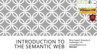 INTRODUCTION TO  Elena Simperl, University of  Southampton, UK  THE SEMANTIC WEB  e.simp  mperl@sot