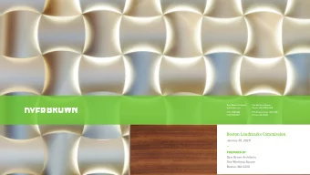 Boston Landmarks Commission  January 28, 2020    PREPARED BY  Dyer Brown Architects  One