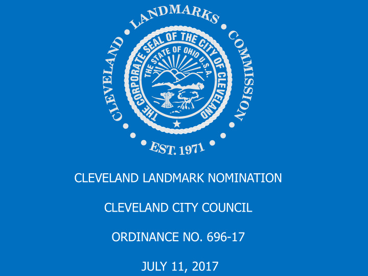 cleveland landmark nomination cleveland city council