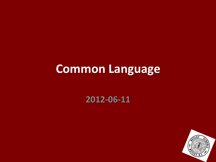 common language