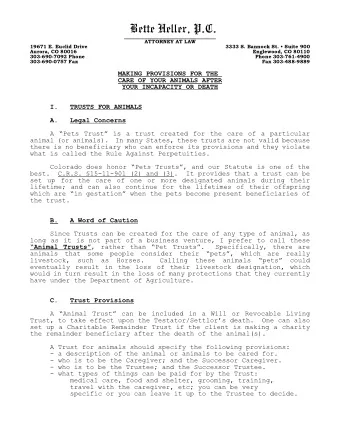 Bette Heller, P.C.  ATTORNEY AT LAW  19671 E. Euclid Drive  3333 S. Bannock St.  Suite 900
