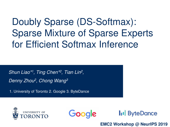 for efficient softmax inference
