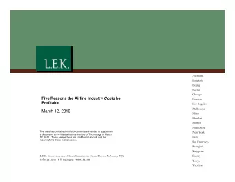 March 12, 2010  Milan  Mumbai  Munich  New Delhi  The materials contained in this document are