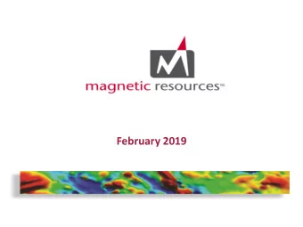 February 2019  DISCLAIMER  The information contained in this presentation has been prepared by