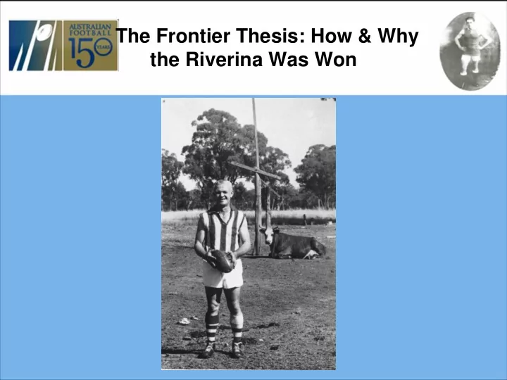 the frontier thesis how why