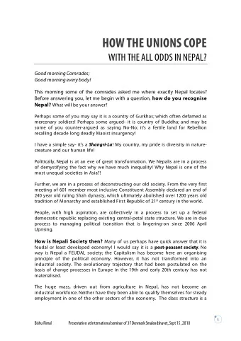 from home.  With such social reality, I will try to relate our efforts to address today's issues-