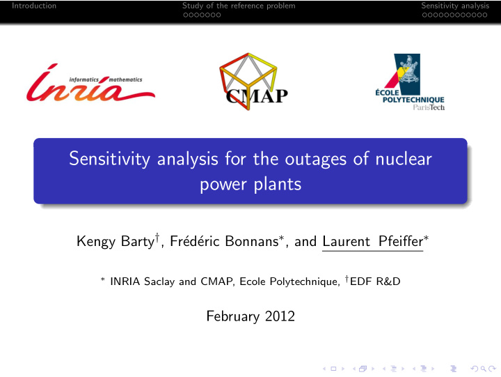 sensitivity analysis for the outages of nuclear power