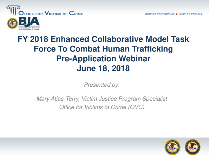 fy 2018 enhanced collaborative model task force to combat