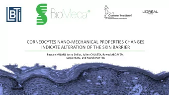 INDICATE ALTERATION OF THE SKIN BARRIER  Pascale MILANI, Anna Drillat, Julien CHLASTA, Rawad