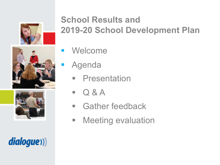 school results and 2019 20 school development plan