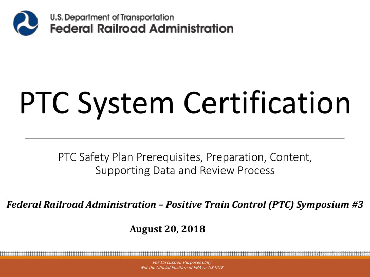 ptc system certification