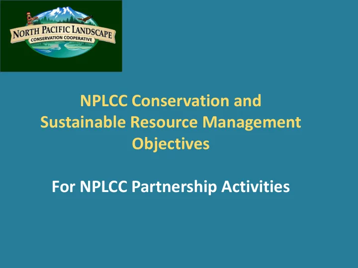 sustainable resource management