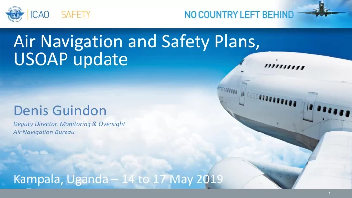 air navigation and safety plans usoap update