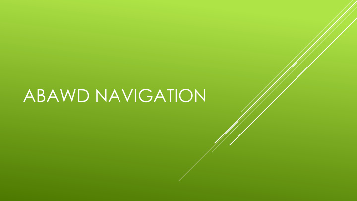 abawd navigation