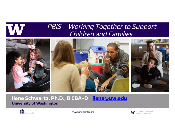 pbis working together to support children and families