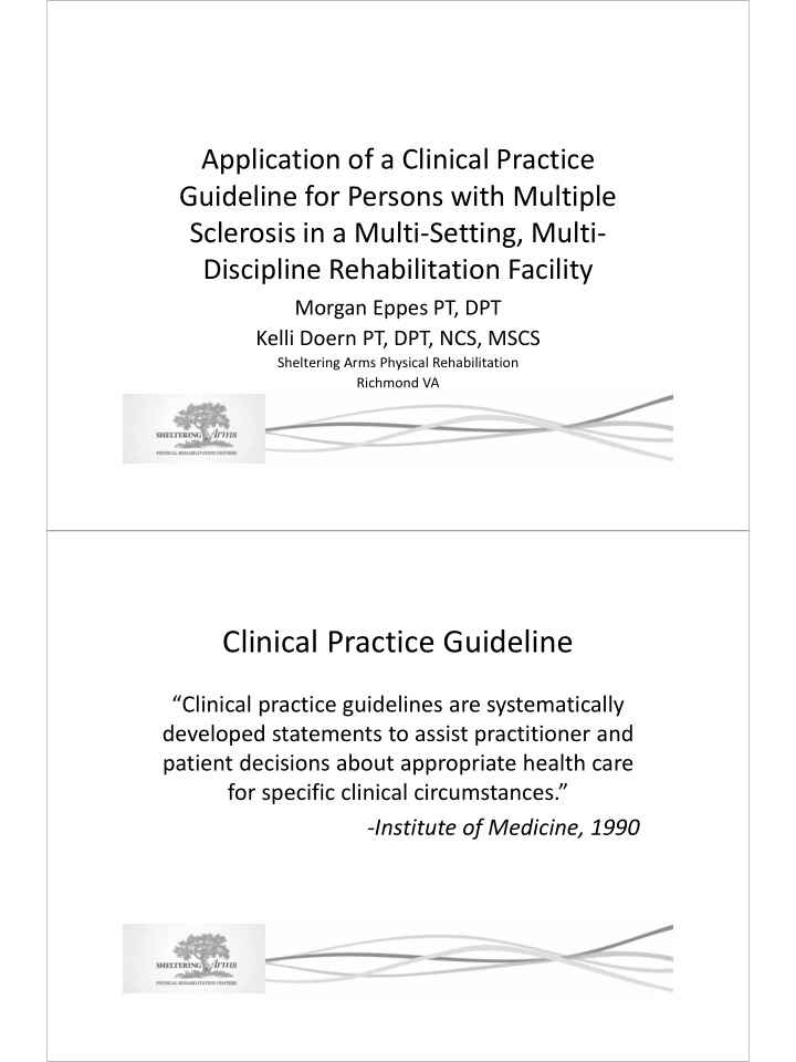 clinical practice guideline